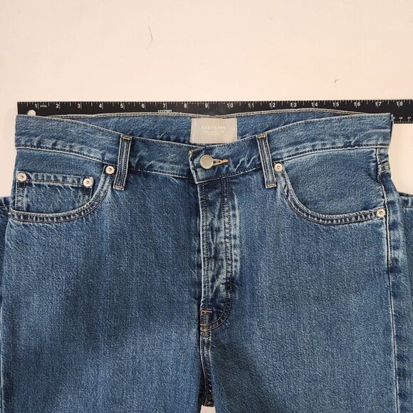 Everlane The Summer Slouch Jeans Womens 29 Blue Button Fly Cotton Blend Relaxed - Picture 5 of 12